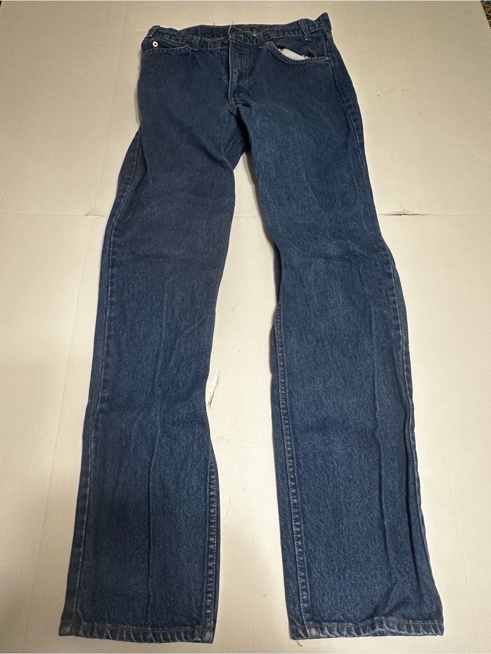 Levi's Men's 505 Orange Tab Indigo Relaxed Straight Jeans